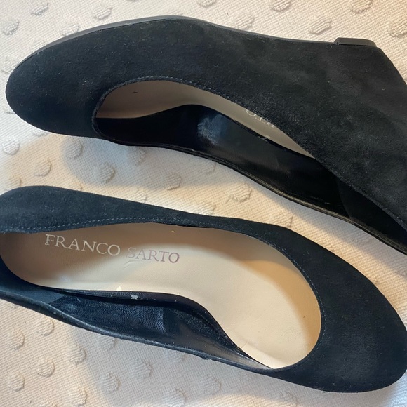 Franco Sarto Women's Black Suede Wedge Heel Shoes - Picture 16 of 16